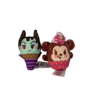 Disney Munchlings Maleficent & Minnie Mouse Ice Cream Bean Bag Plush Set